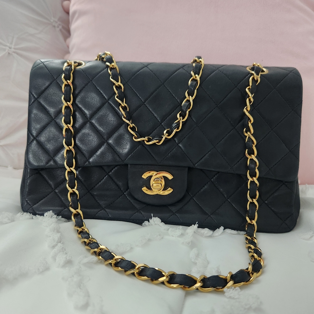 ONE DAY SALE ❤️ CHANEL Black Quilted Shoulder Bag with Gold Chain